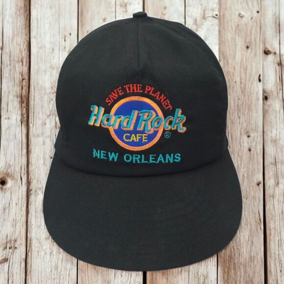 Hard Rock Cafe New Orleans Snapback Cap Trucker Baseball Hat Save The Planet - Picture 1 of 15